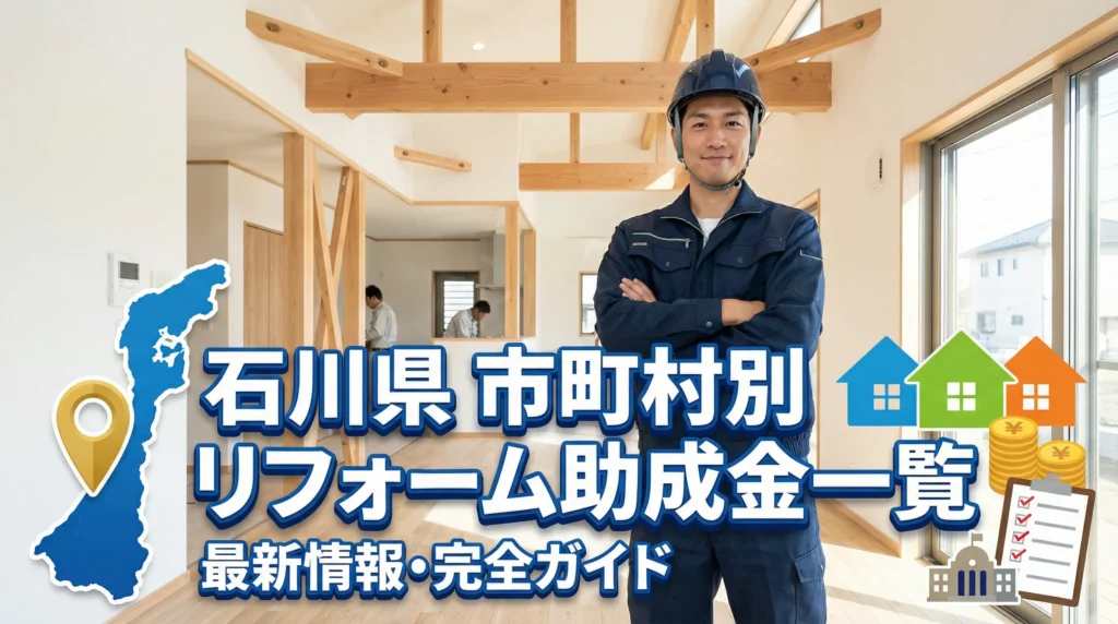 石川県内の市町村別リフォーム助成金一覧