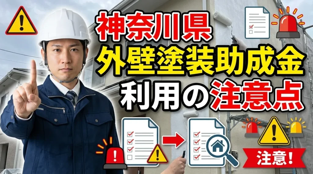 神奈川県で外壁塗装の助成金を利用する際の注意点