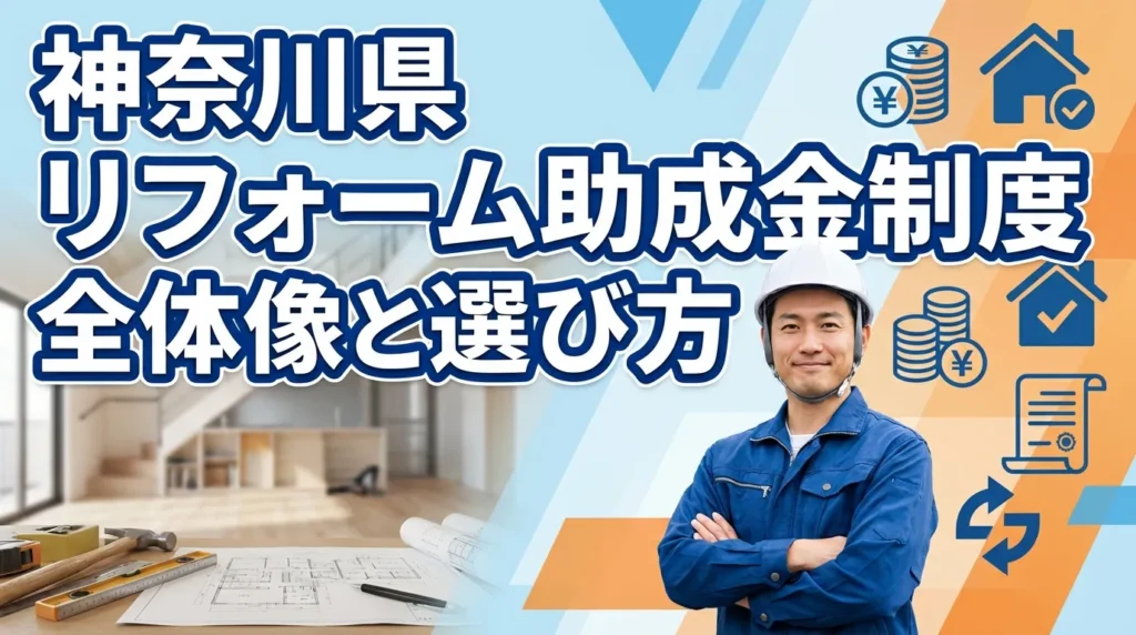 神奈川県のリフォーム助成金制度の全体像と選び方