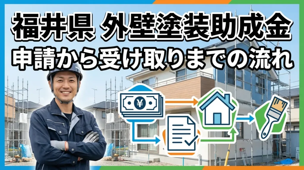 福井県の外壁塗装助成金の申請から受け取りまでの完全ガイド