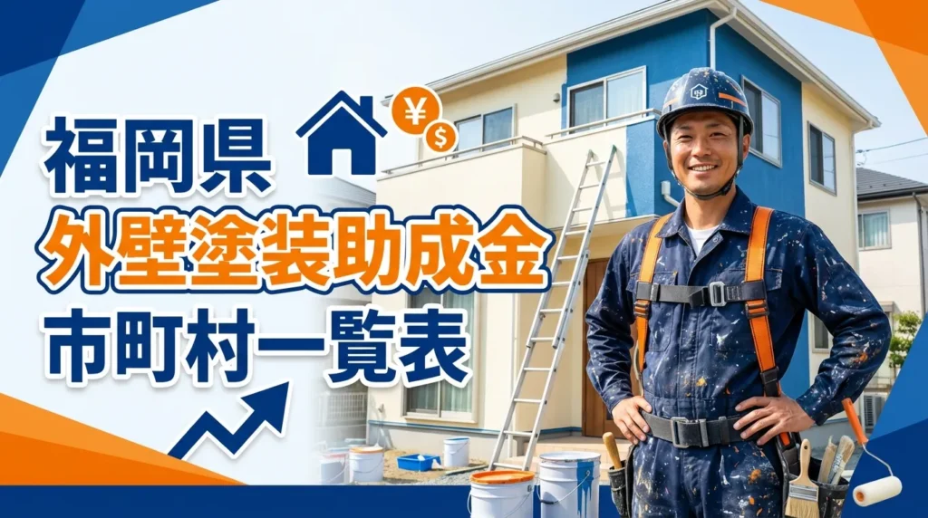 福岡県で外壁塗装助成金が使える市町村一覧表