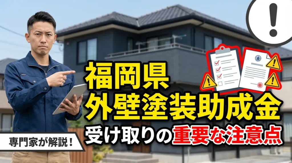 福岡県で外壁塗装助成金を受け取るための重要な注意点