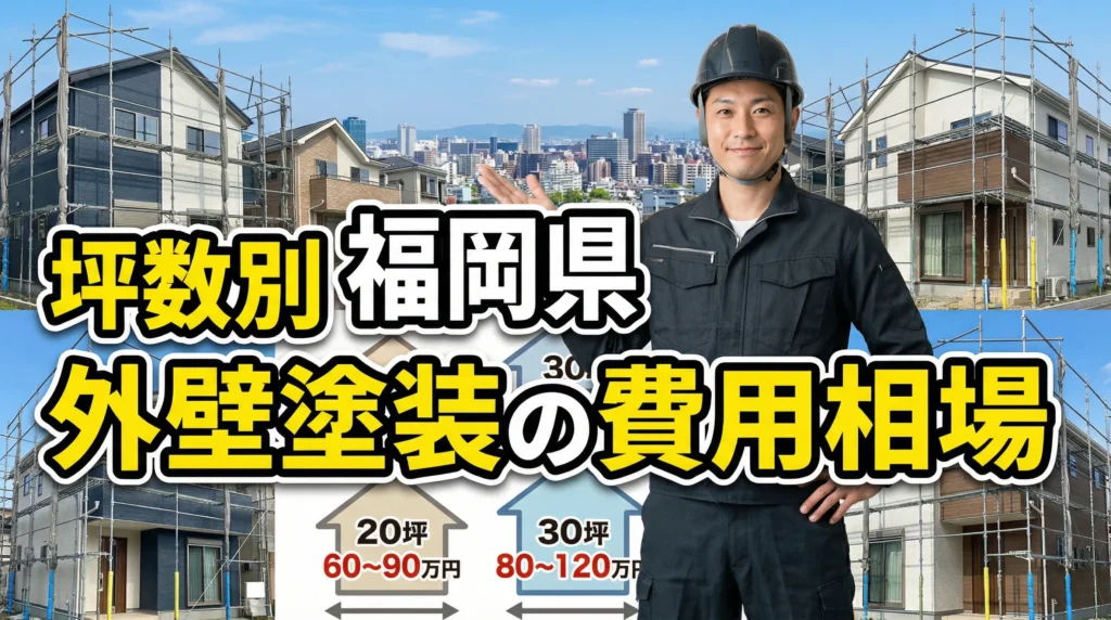 福岡県の外壁塗装費用相場(坪数別)