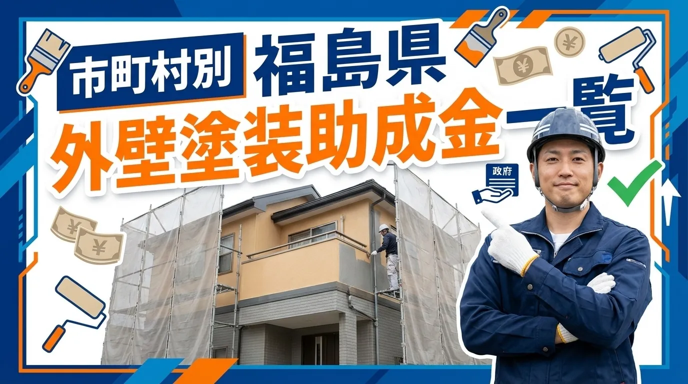 福島県内の市町村別外壁塗装助成金一覧