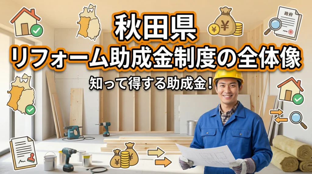 秋田県のリフォーム助成金制度の全体像