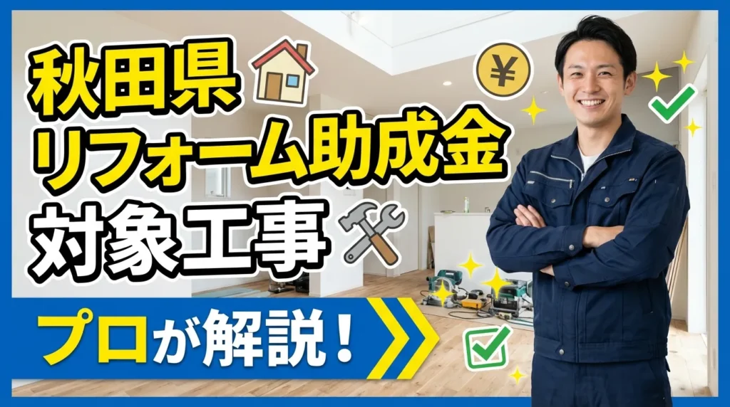 秋田県リフォーム助成金の対象となる工事