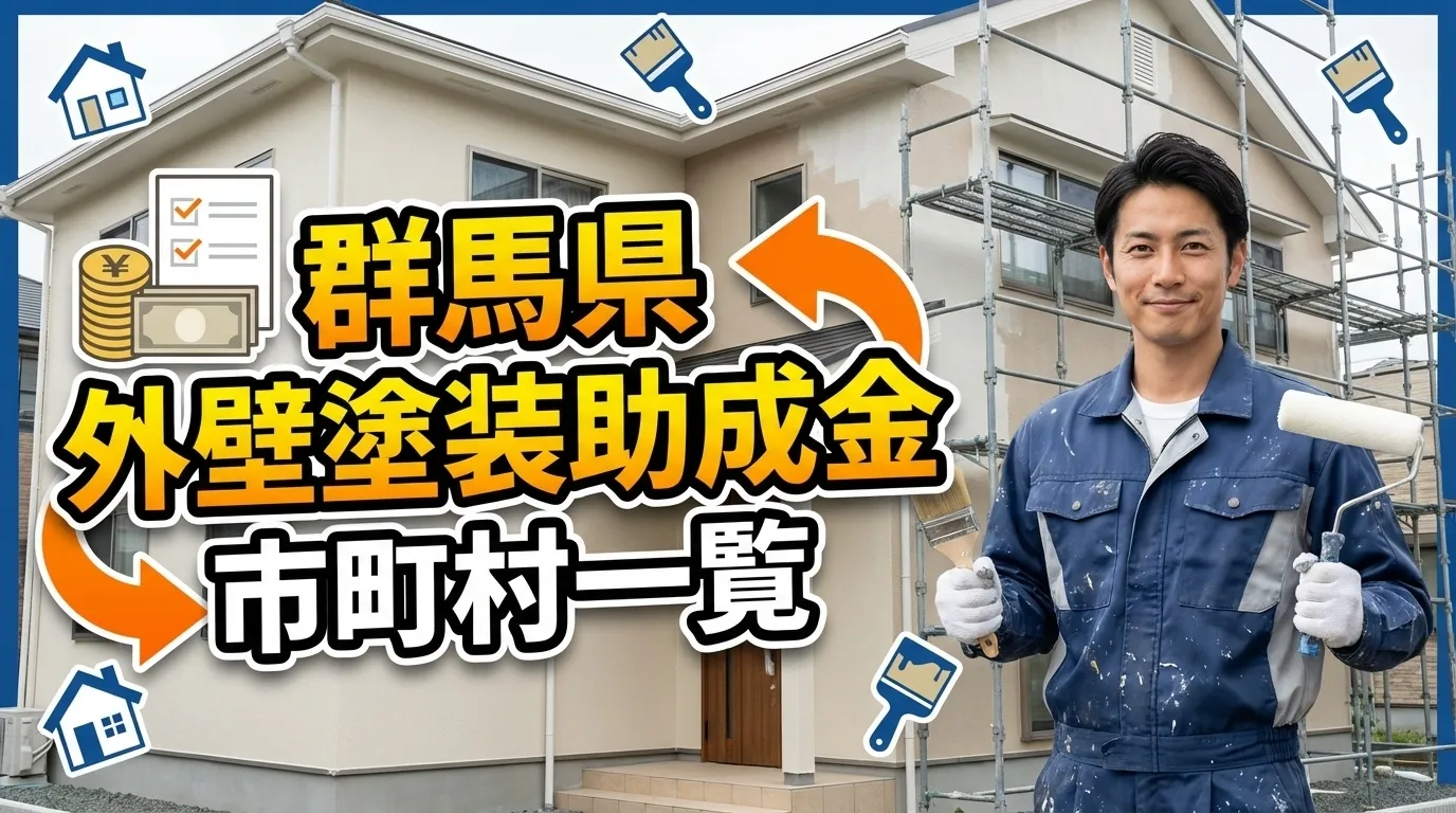 群馬県で外壁塗装に助成金が使える市町村の完全一覧