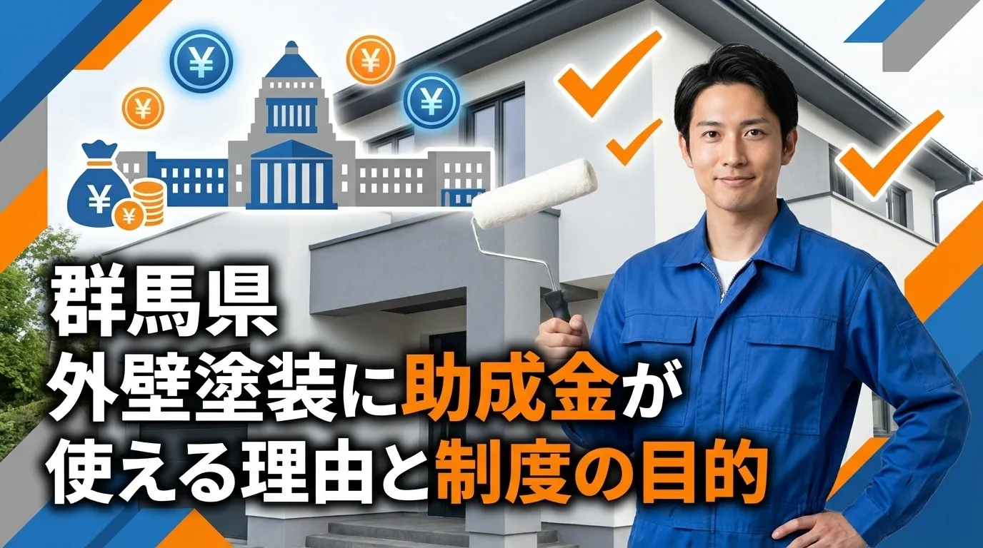 群馬県で外壁塗装に助成金が使える理由と制度の目的
