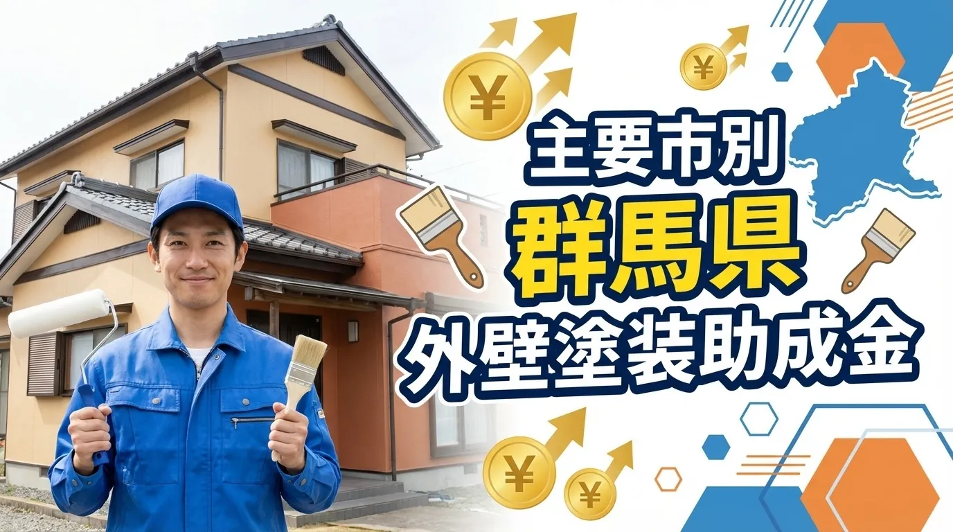 群馬県の主要市における外壁塗装助成金の詳細