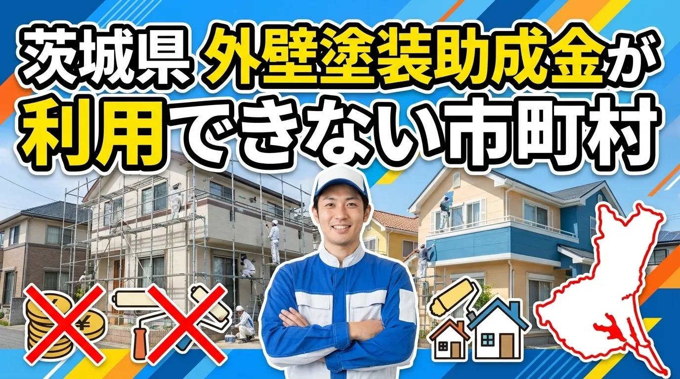 茨城県で外壁塗装の助成金が利用できない市町村