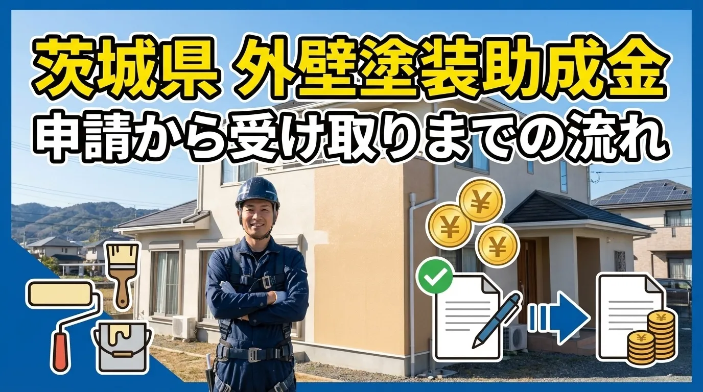 茨城県の外壁塗装助成金の申請から受け取りまでの流れ