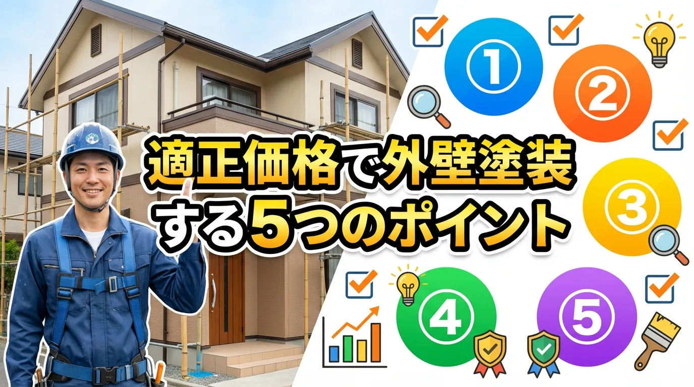 適正価格で外壁塗装を依頼するための5つのポイント