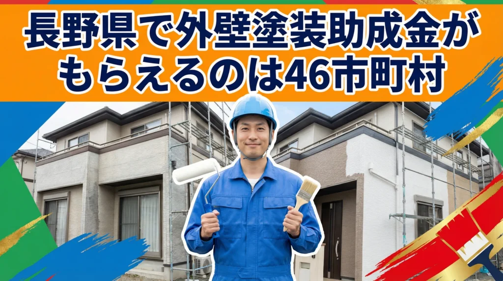 長野県で外壁塗装の助成金がもらえる市町村は全部で46箇所