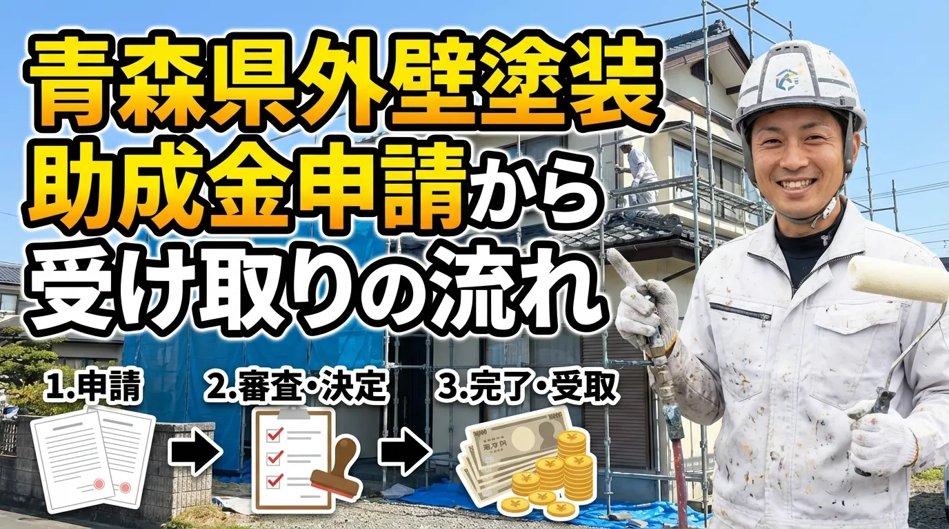 青森県の外壁塗装助成金の申請から受け取りまでの詳細な流れ