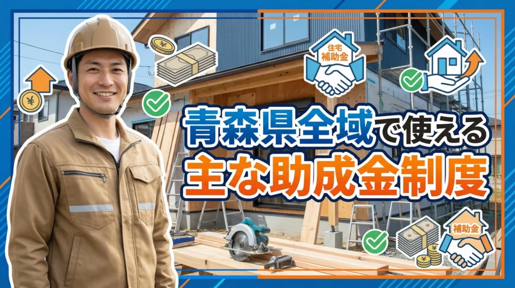 青森県全域で利用できる主要な助成金制度