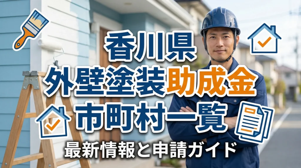 香川県で外壁塗装の助成金が利用できる市町村【2025年最新一覧】