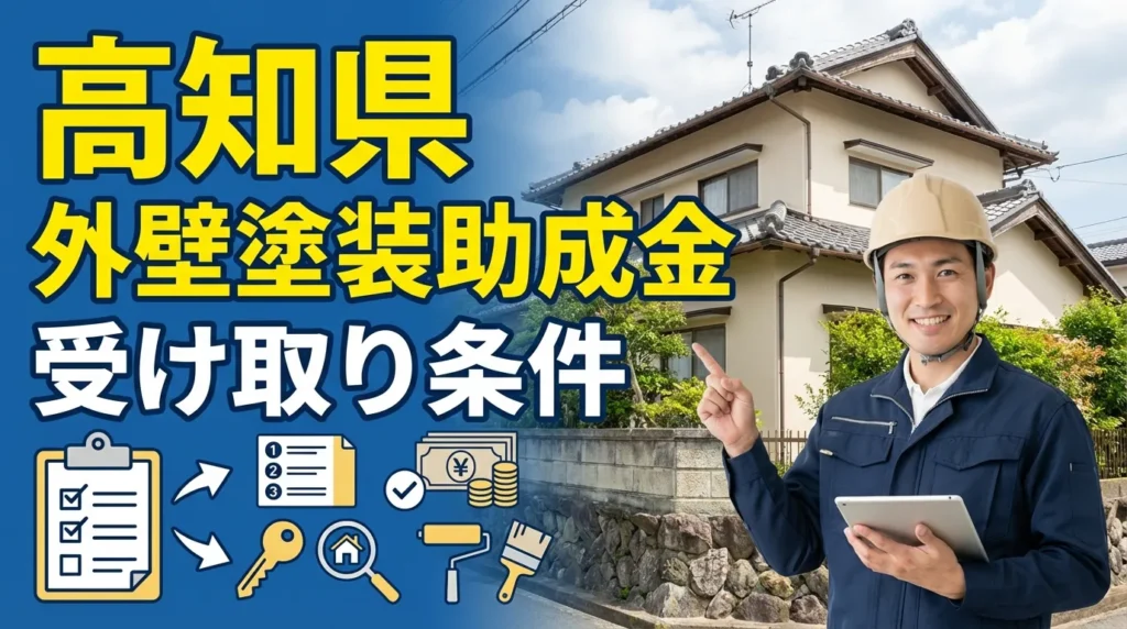 高知県の外壁塗装助成金を受け取るための条件
