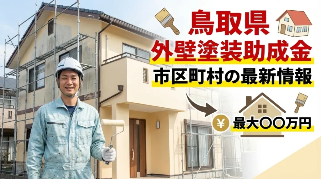 鳥取県で外壁塗装助成金が利用できる市区町村の最新情報
