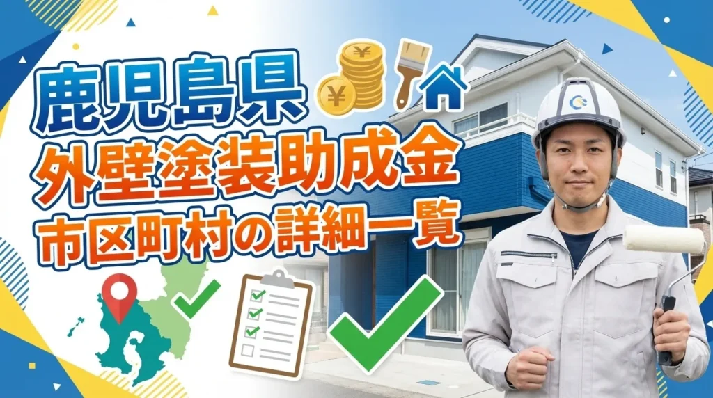 鹿児島県で外壁塗装の助成金がもらえる市区町村詳細一覧