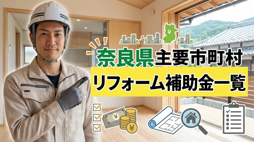 【市町村別】奈良県の主要市町村リフォーム補助金一覧