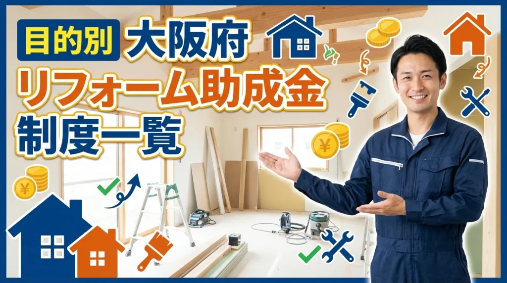 【目的別】大阪府のリフォーム助成金制度一覧