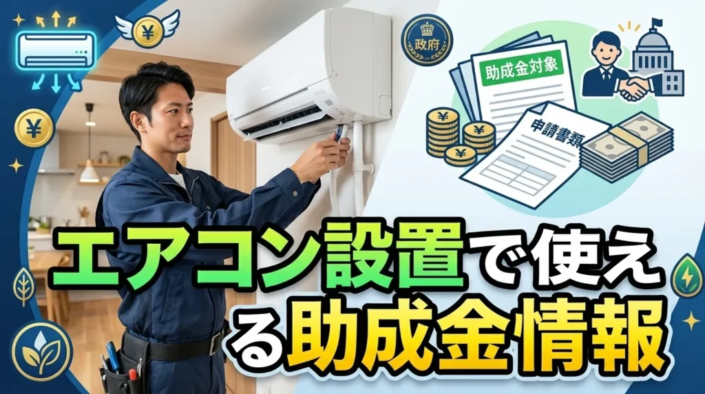 エアコン設置で使える助成金情報
