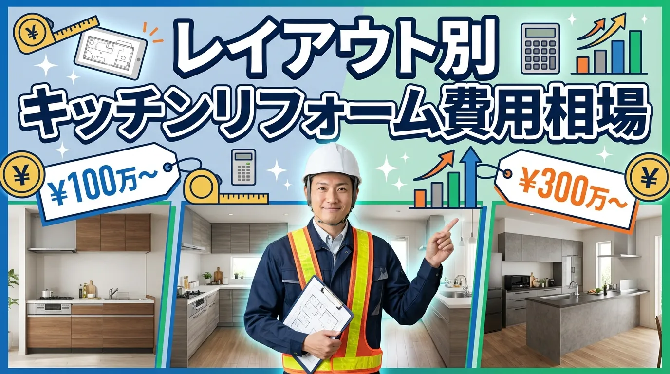 キッチンリフォームのレイアウト別費用相場