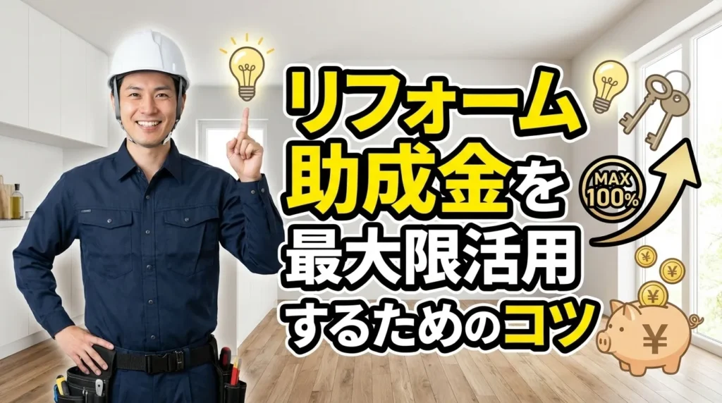 リフォーム助成金を最大限活用するための実践的なコツ