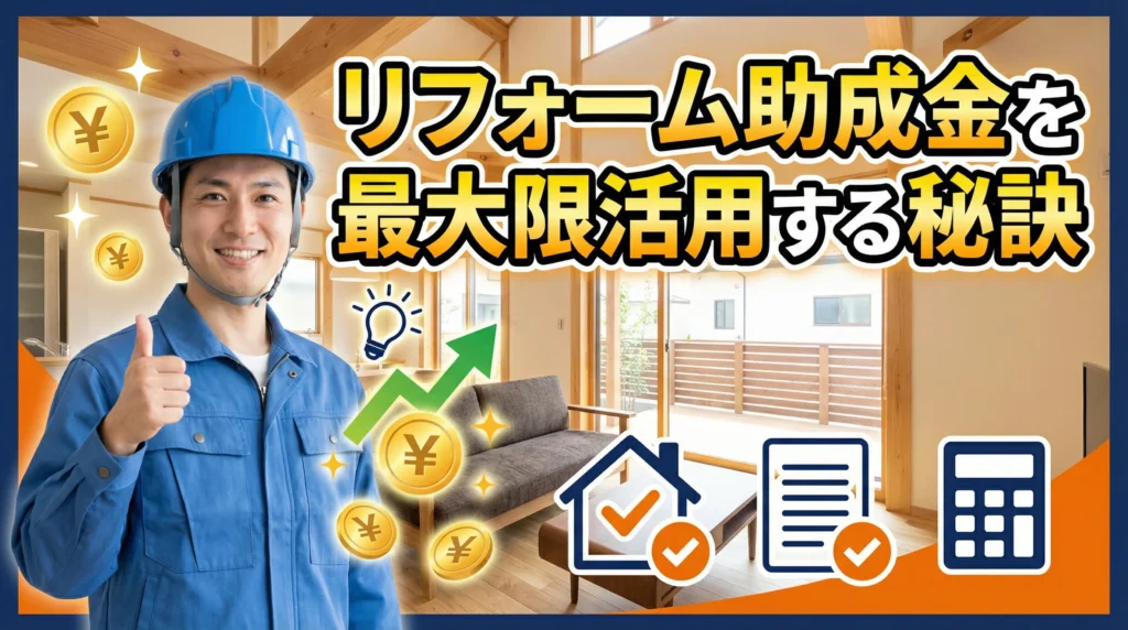 リフォーム助成金を最大限活用するための秘訣