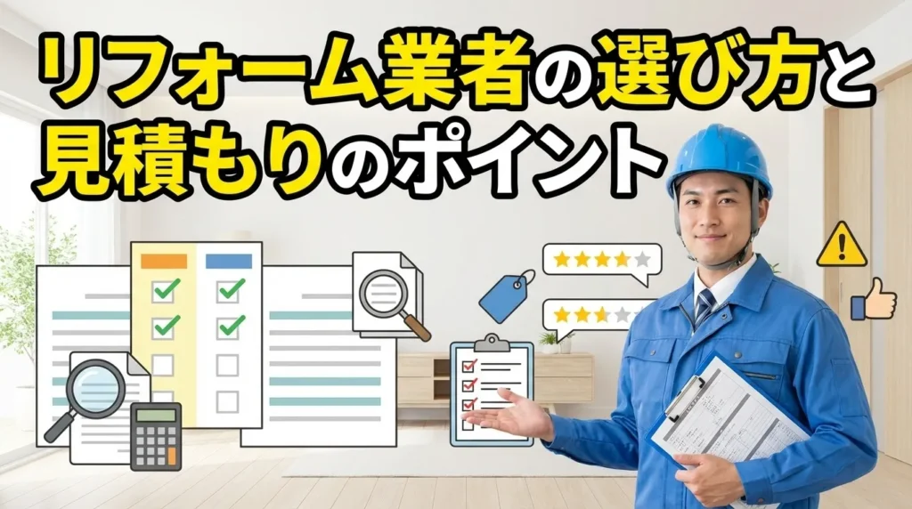リフォーム業者の選び方と見積もりのポイント