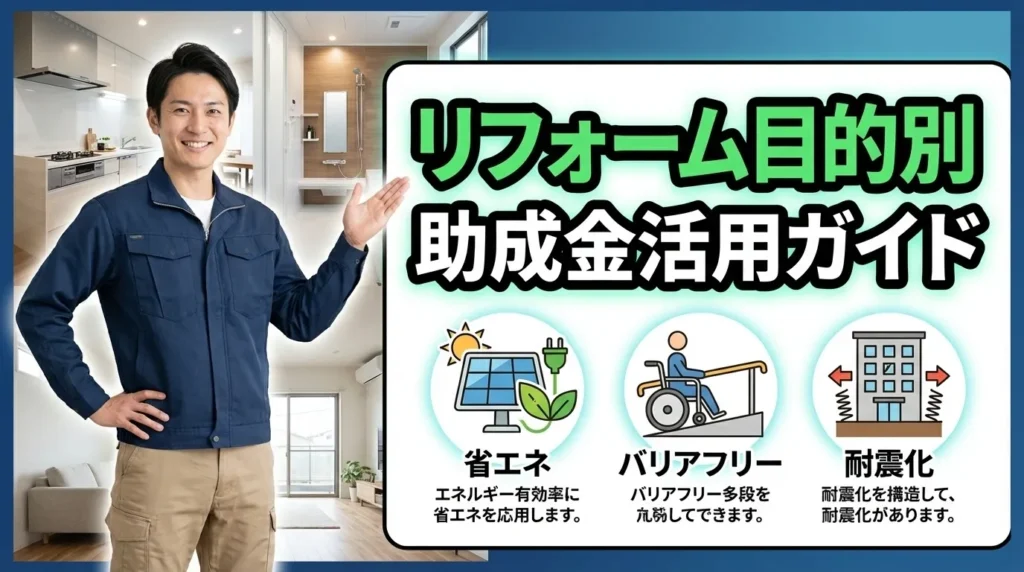 リフォーム目的別の助成金活用ガイド