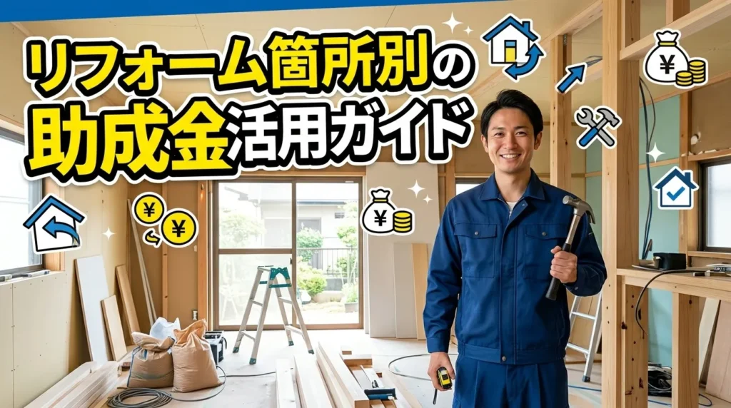 リフォーム箇所別の助成金活用ガイド
