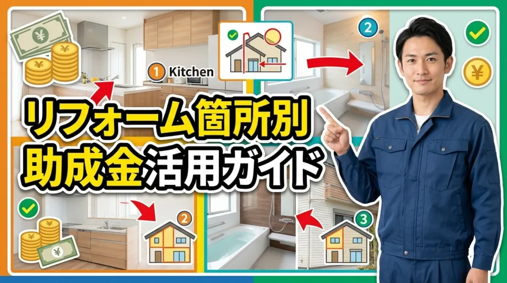 リフォーム箇所別の助成金活用ガイド