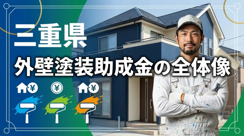 三重県で外壁塗装に使える助成金の全体像