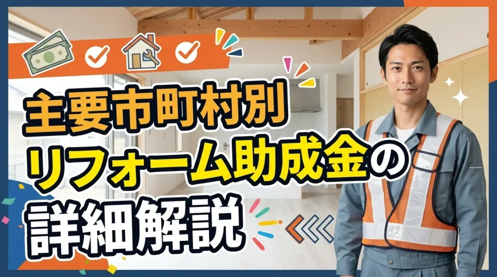 主要市町村別リフォーム助成金の詳細解説