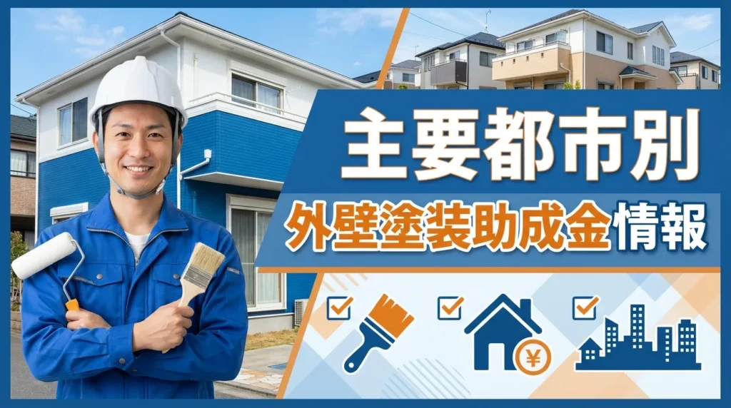 主要都市別の外壁塗装助成金情報