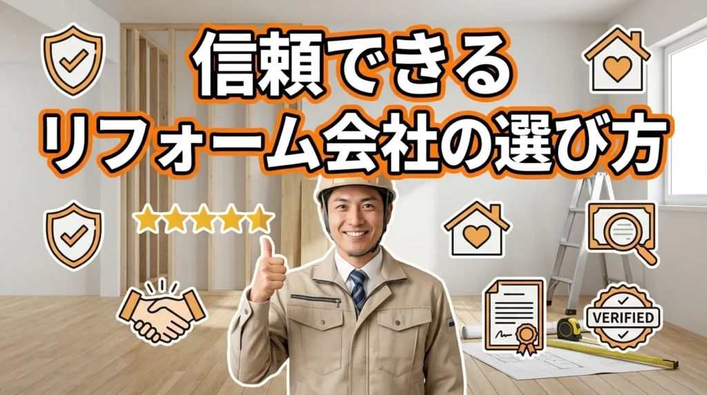 信頼できるリフォーム会社の選び方