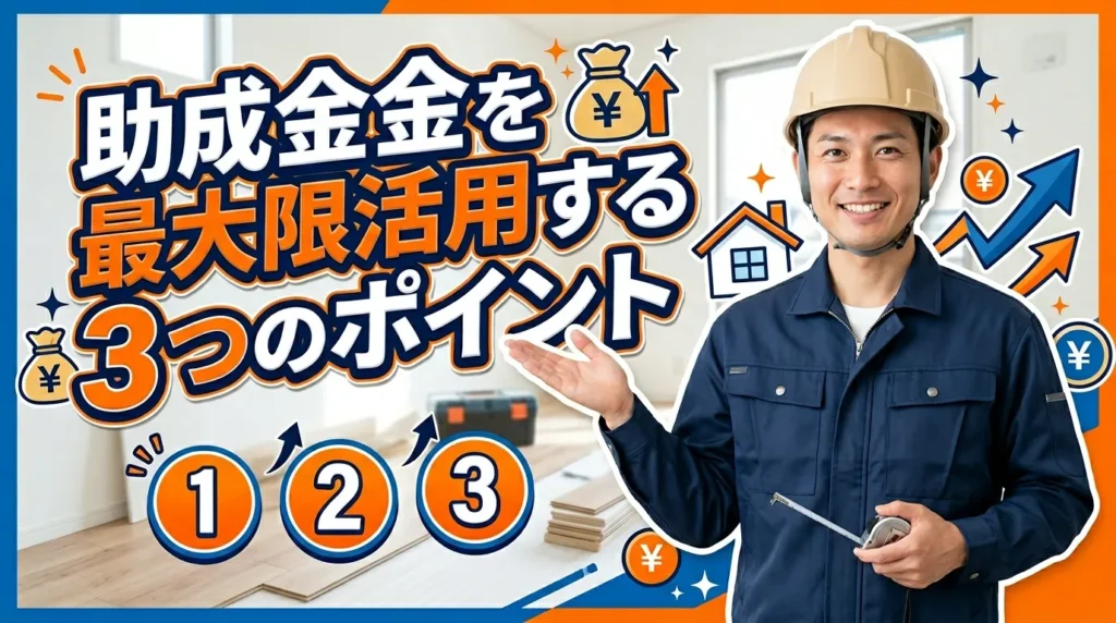 助成金を最大限活用する3つのポイント