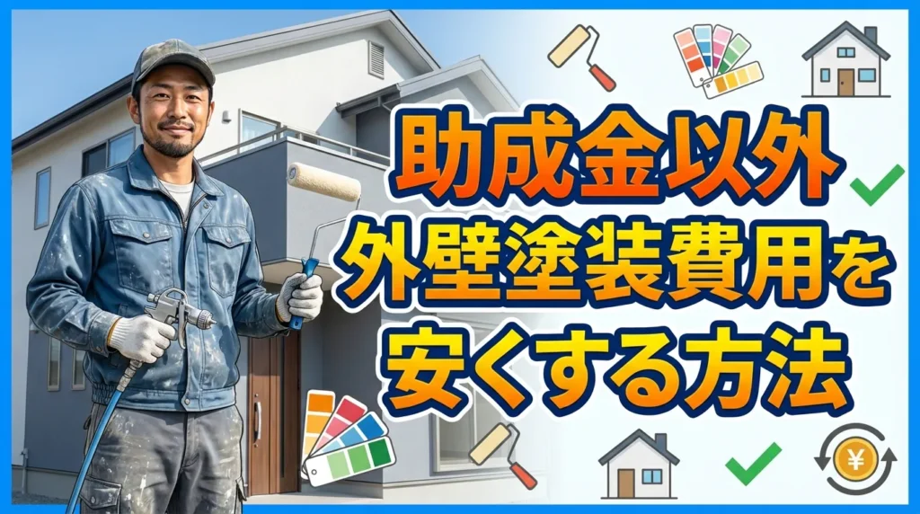 助成金以外で外壁塗装の費用を抑える方法