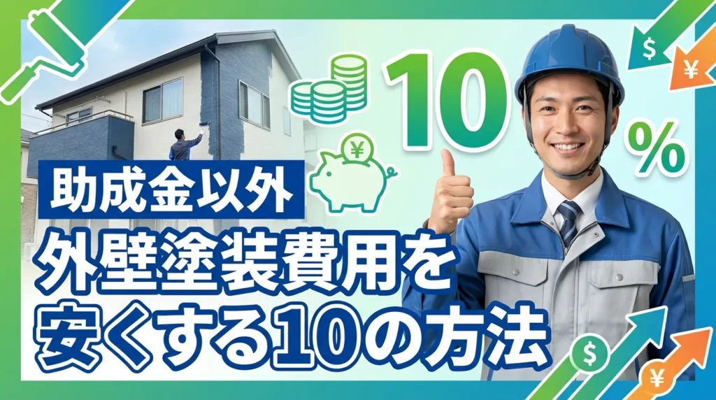 助成金以外で外壁塗装費用を削減する10の方法