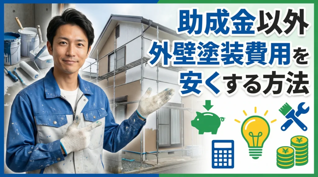 助成金以外で外壁塗装費用を安くする方法