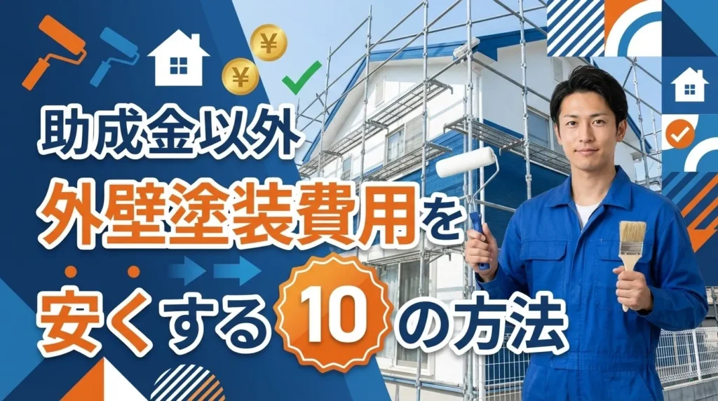 助成金以外で外壁塗装費用を安く抑える10の方法