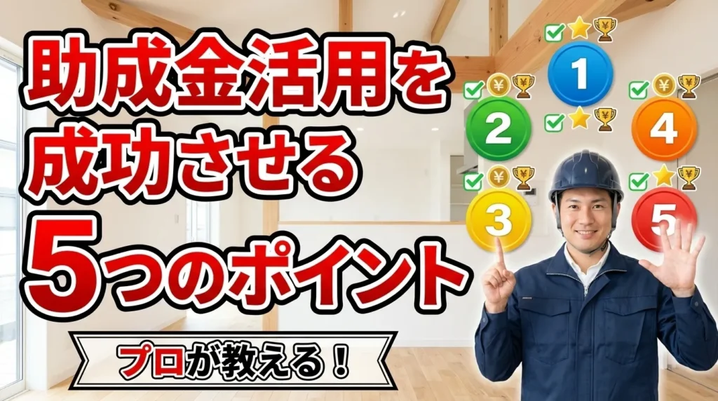 助成金活用を成功させるための5つのポイント