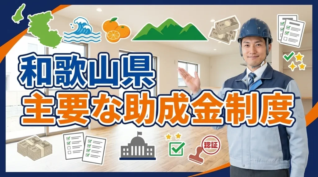 和歌山県全域で利用できる主要な助成金制度