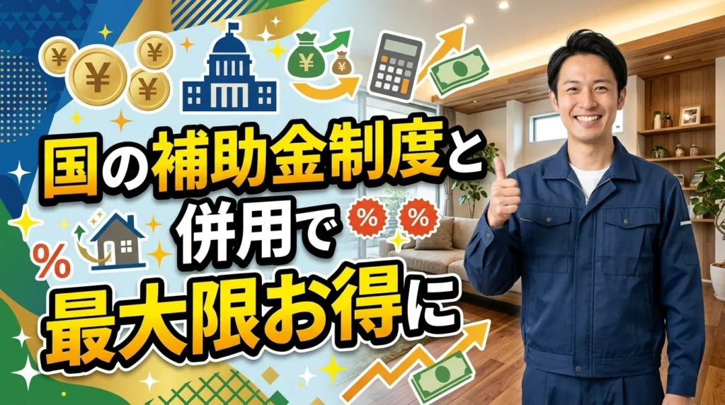 国の補助金制度との併用で最大限お得に