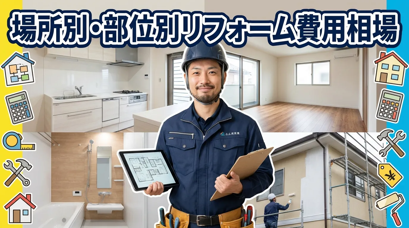 場所別・部位別のリフォーム費用相場