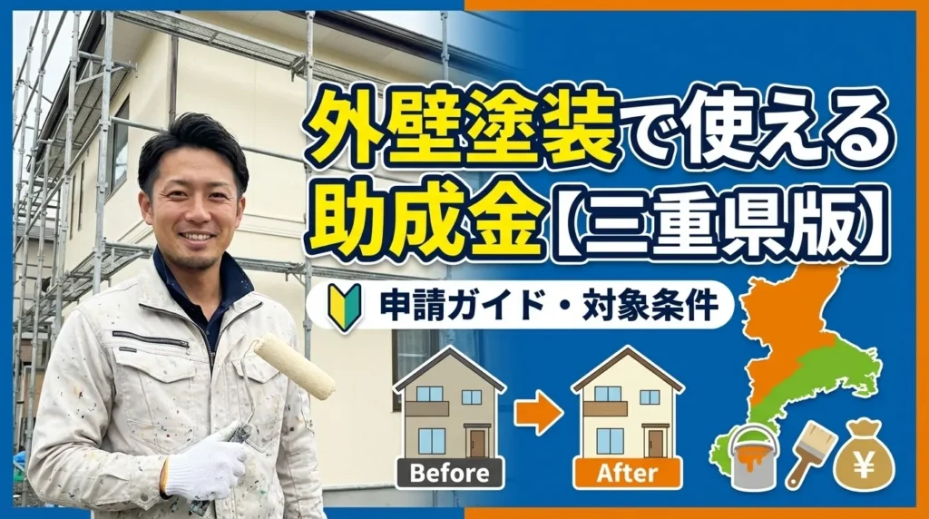 外壁塗装で使える助成金【三重県版】