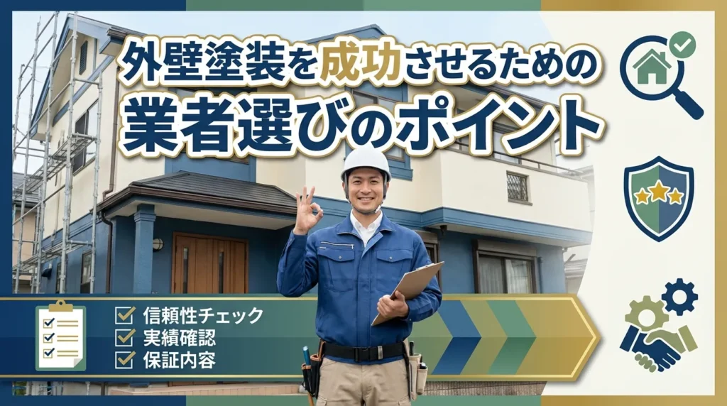 外壁塗装を成功させるための業者選びのポイント
