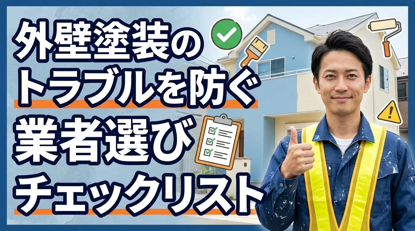 外壁塗装トラブルを防ぐ業者選びの最終チェックリスト
