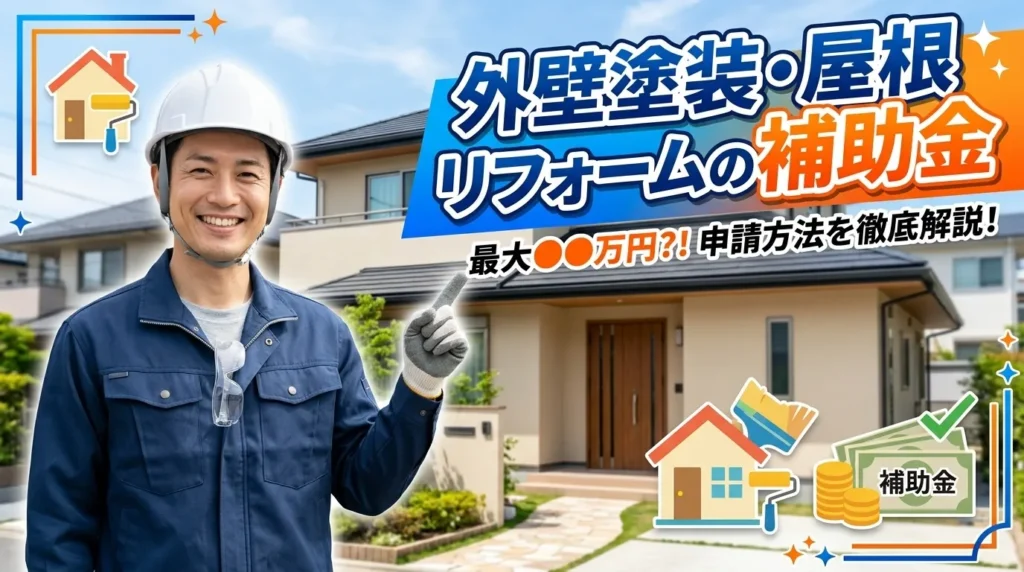 外壁塗装・屋根リフォームの補助金